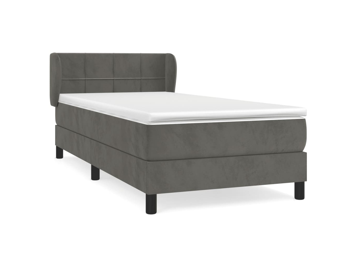 Box Spring Bed, Box Spring Beds Vidaxl Cinzeto Veludo (100 X 200 Cm)