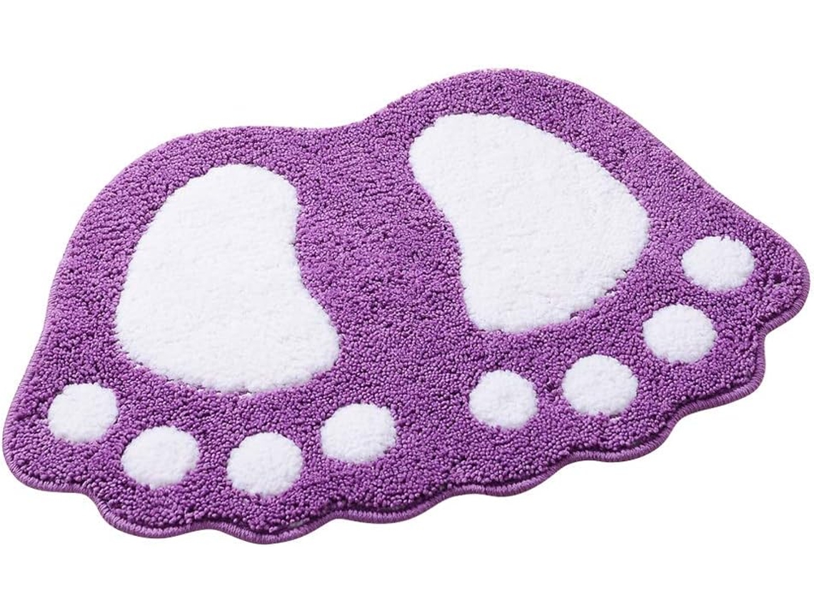 Tapete Antiderrapante Para Casa De Banho 48x67cm Violeta