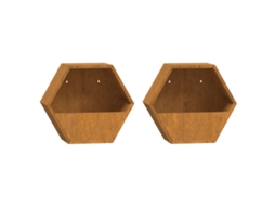Wall Planter, Wall Planters Vidaxl Marrom Aço (30 X 10 X 25 Cm)
