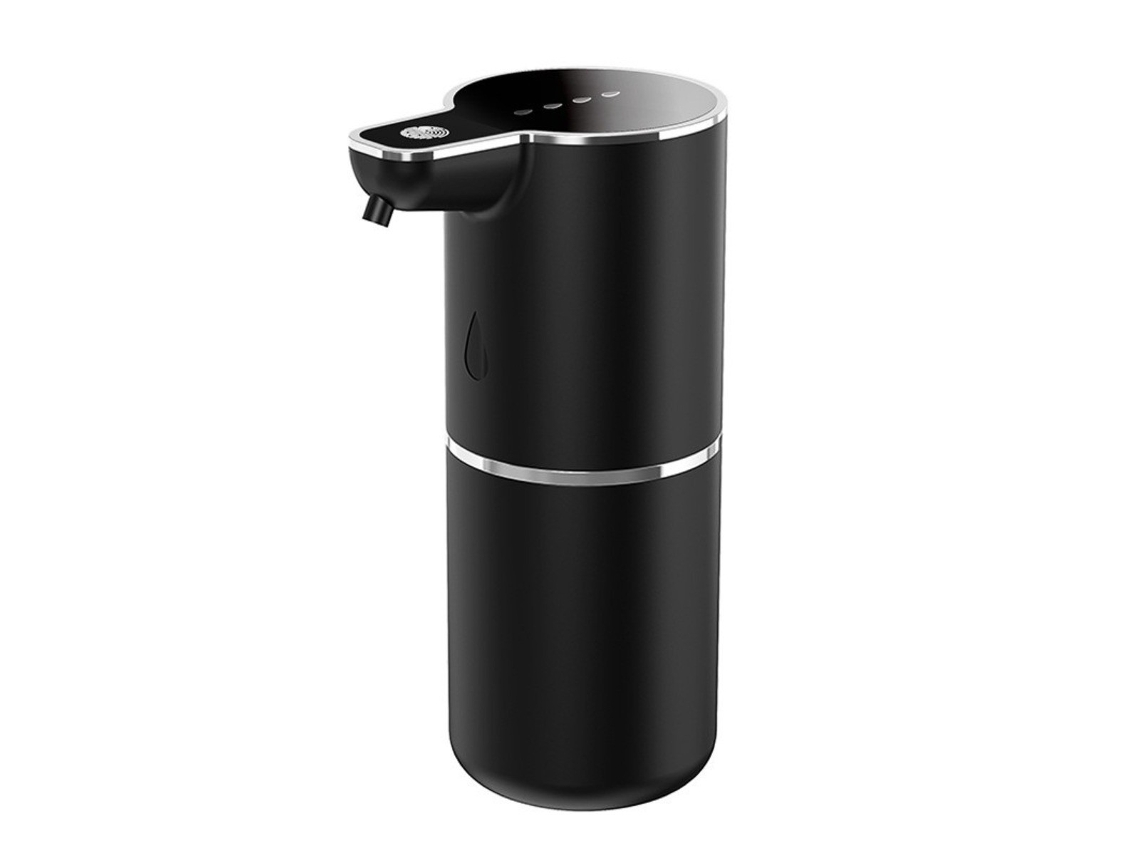 Dispensador De Sabonete Automático Sem Toque, 350ml, Preto, Ipx5 À Prova D'água, Recarregável, Montado Na Parede, Abs