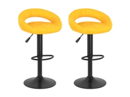Bar Stool, Bar Stools Vidaxl Amarelo Veludo (n/a)