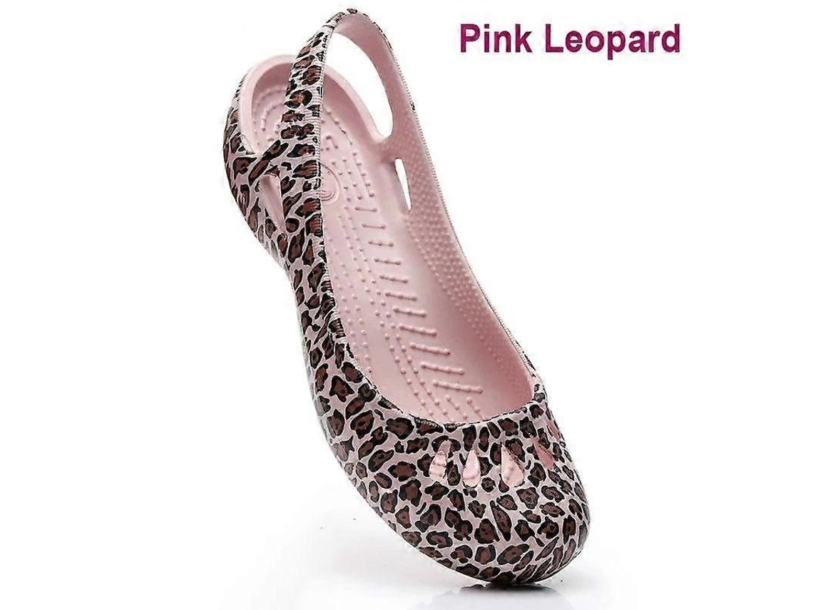 Sandálias Planas Clog Leves Antiderrapantes De Verão Para Mulher Eva Jardim Praia Enfermeira W5leopard W5 Leopardo