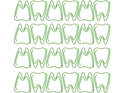 Conjunto de 100 Clipes em Formato Dente para Arquivamento Escritórios, Cadernos, Pastas Escolares, Classificação E