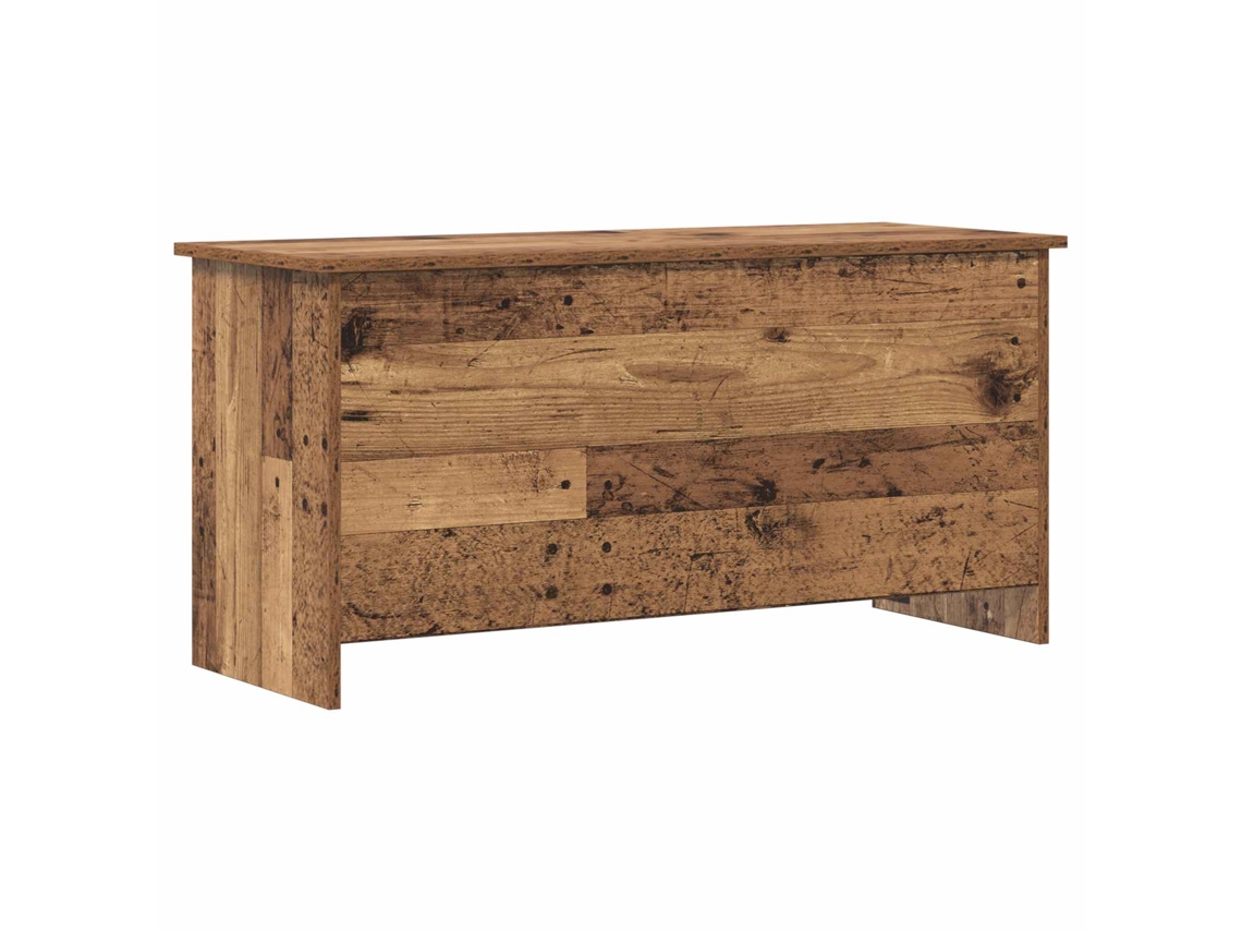 Vidaxl Baú De Armazenamento Madeira Antiga 100 X 40 X 50 Cm