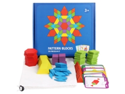 Mali 155pcs Blocos de Madeira Quebra cabeça Formas Geométricas Brinquedo Educativo Infantil
