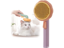 2026-escobilla Para Mascotas Pumpkin Con Botón De Limpieza De Un Toque Para Perros Y Gatos (morado)