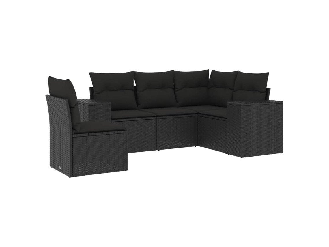 Garden Sofa Set, Garden Sofa Sets Vidaxl Preto Rattan / Vime (n/a)