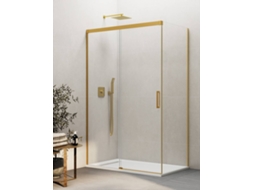 Cabine de Duche Thalassa 1+1 com Painel Lateral Fixo 120x100 Cm Ouro Vidro Transparente DUCHA.ES (basic)