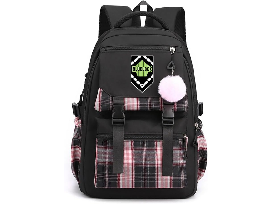 Mochila Escolar Unissex Anime Blue Lock Com Pingente De Pelúcia, Ideal Para Homens, Mulheres E