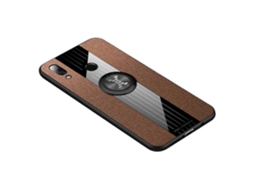 Capa Protetora De Tpu À Prova De Choque Com Textura De Tecido Costurado Xinli Com Suporte De Anel Para Huawei Nova 3e