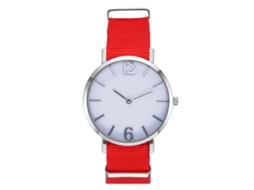 Relógio masculino de quartzo com pulseira de nylon, casual e elegante, preto.