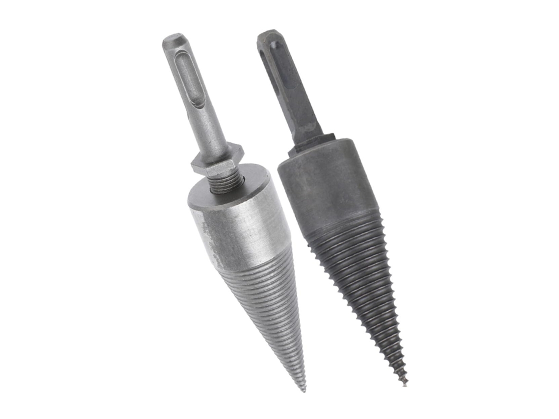 Broca para Rachar Lenha de 2 Peças, Aço de Corte Rápido, Broca Resistente para Rachar Toras, Ferramenta para Marcenaria SFUSHOS
