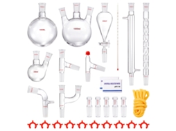 Conjunto de Destila??O de Vidro de Laboratório VEVOR 1L 3.3 Boro 29 Pe?As