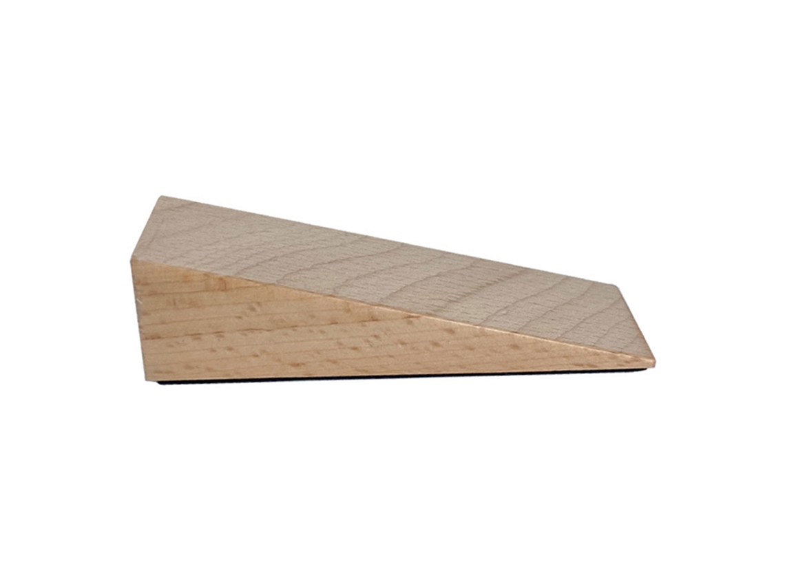 Tapon De Puerta De Madera Beech Triangular Antideslizante Eliminador De Ruido Para Hogar Color Claro