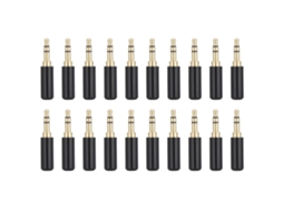 20 Conectores Estéreo de 3,5 Mm para Reparação de Fones de Ouvido