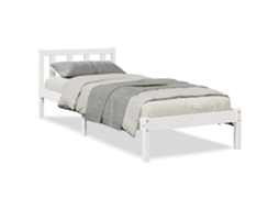 Bed Frame, Bed Frames Vidaxl Branco Madeira De Pinho (100 X 220 Cm)