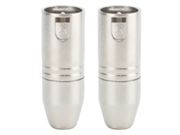 2pcs Adaptador Xlr 3 Pinos Macho Em Cobre Dourado Para Xlr 3 Pinos Macho Em Cobre Prateado
