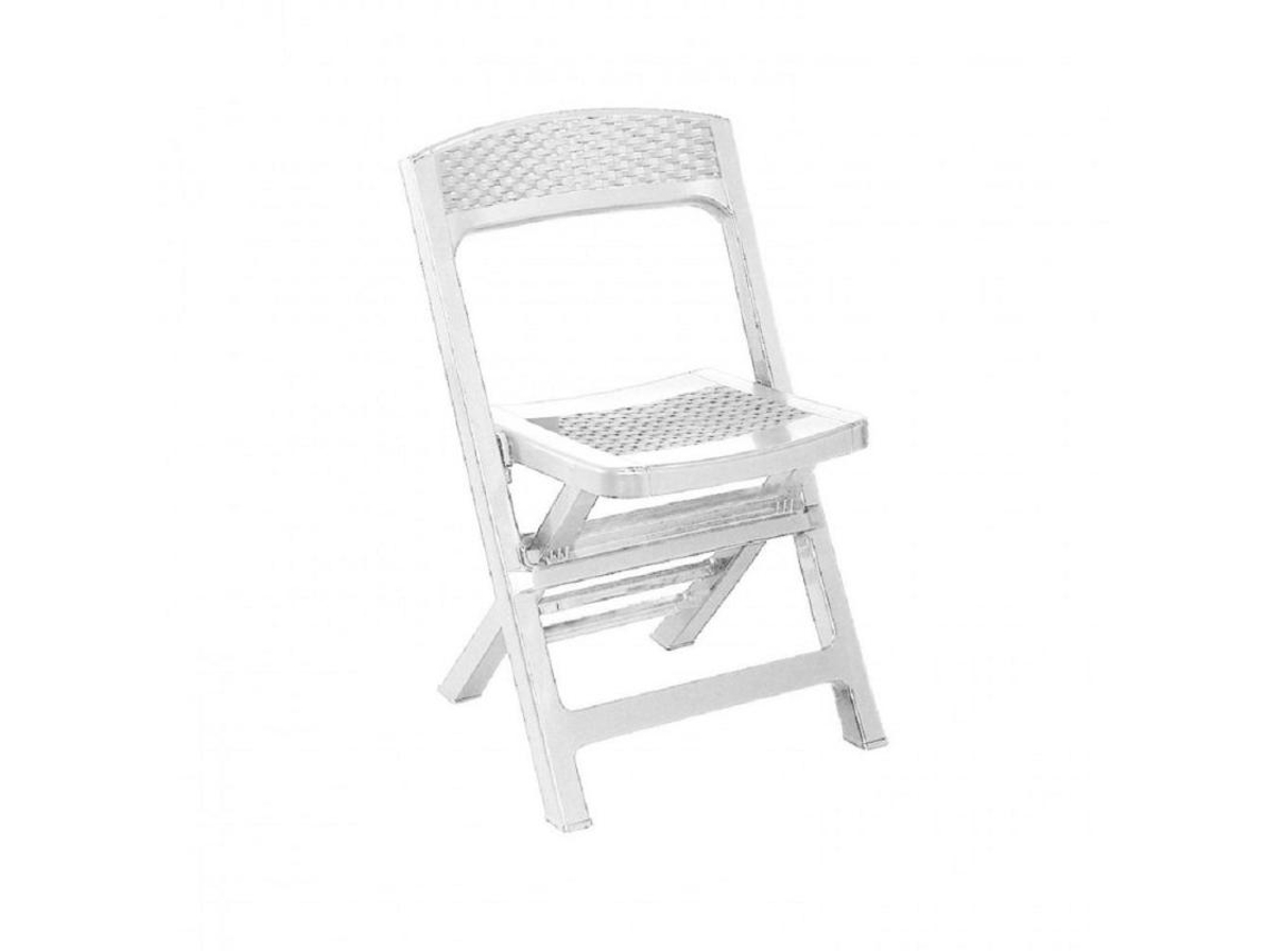 Silla Plegable Resina Asso Blanca IPAE-PROGARDEN