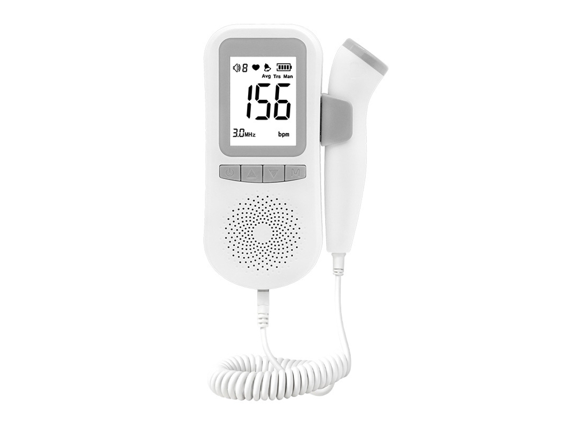 Monitor Doppler Bluetooth para Grávidas, Detecta Batimentos Fetais Através de Smartphone, Cinzento STELASPLEN