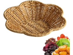 Bandeja De Rattan Com Bordas Onduladas – Bandeja Ondulada Tecida À Mão | Bandeja De Rattan
