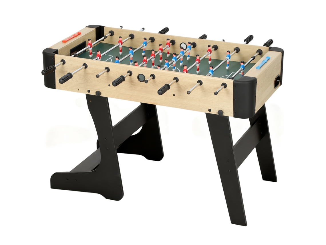 Matraquilho Dobrável Para Crianças Com 2 Marcadores 8 Pegas 22 Jogadores 8 Barras E 2 Bolas 118x107,5x78 Cm Maderia