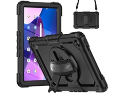 Capa Híbrida De Silicone Para Tablet Lenovo Tab M10 Plus 10.6 Gen 3ª E Lenovo Tab M8 4ª Geração Com Alça De Ombro.