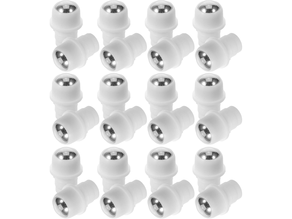 Pacote Com 50 Rolhas Esféricas De Aço Inoxidável Espesso Para Frascos De Óleos Essenciais.