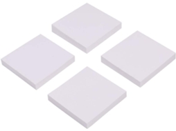 Blocos De Notas Adesivas, 4 Unidades, 7.6x7.6cm, Branco, Para Páginas, Livros E Escritório