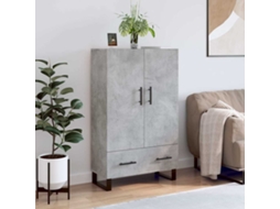 Vidaxl Aparador Alto 69,5x31x115 Cm Derivados De Madeira Cinza-cimento