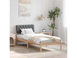Vidaxl Estrutura Da Cama Castanho E Cinzento-escuro 80 X 200 Cm