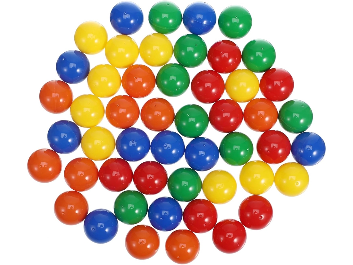 Conjunto De 50 Bolas De Plástico De 3 Cm Com Abertura Para Sorteios.