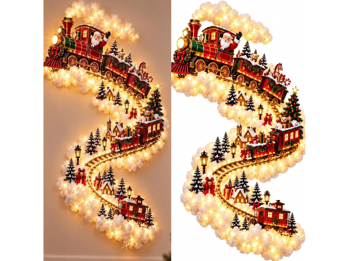 Luminária De Parede Christmas Magic Trail De 47 Polegadas