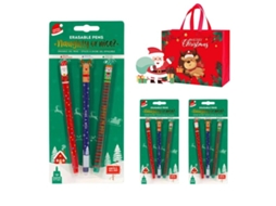 Conjunto de Presente de Natal com 9 Canetas de Gel Apagáveis, Perfeitas para Meias AQUAFORGE