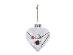 Decoração De Árvore De Natal Pendente De Coração Transparente