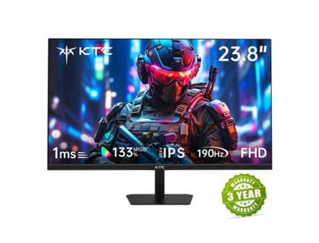 Monitor Gamer Ktc H24f8 23.8 Fhd 190hz Ips Cores Realistas Resolução 1920x1080 Hdr10 Tempo De Resposta Rápido Para Jogos