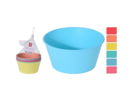 Tazones bols plastico 12,5x6 cm 400ml lote 6