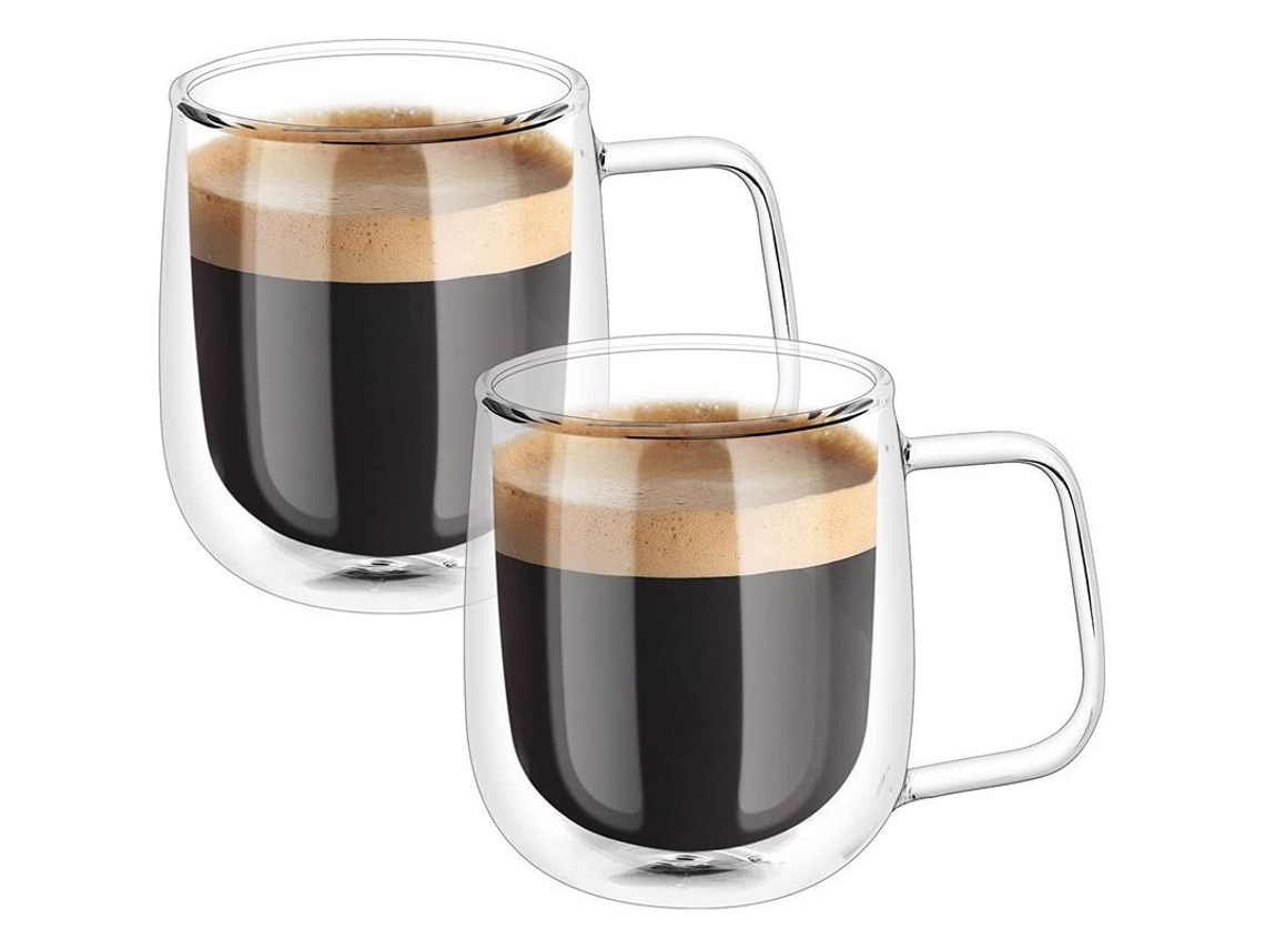Copo de vidro Nova Line de parede dupla em borosilicato, 250ml, para chá e café
