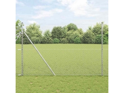 Vidaxl Cerca De Cadeado Com Fixação No Solo 10 X 1,6 M Aço Galvanizado