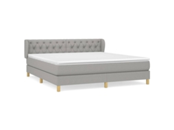 Box Spring Bed, Box Spring Beds Vidaxl Cinzeto Tecido (160 X 200 Cm)