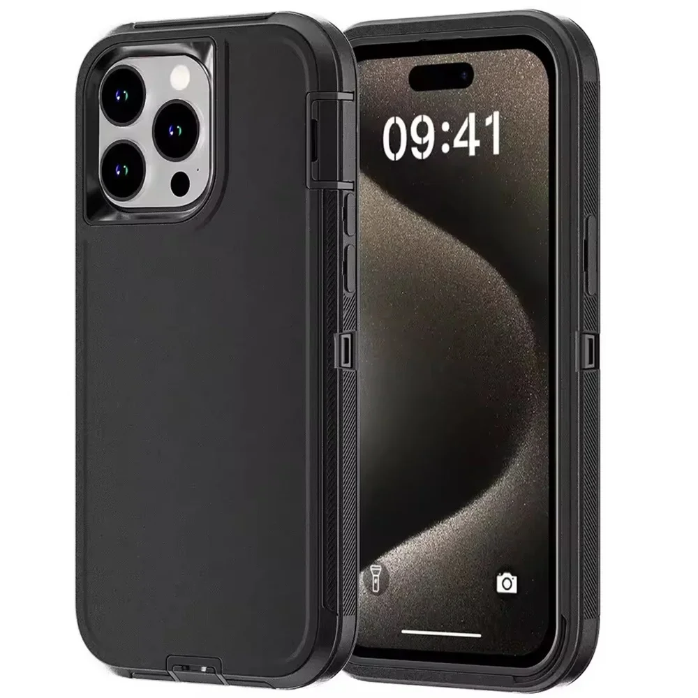 (preto, Iphone 14 Plus) Capa De Celular 3 Em 1 Com Proteção Contra Impactos De Nível Militar, Adequada Para Iphone, Capa Protetora Antivibração.