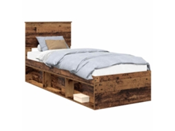 Estrutura da Cama com Cabeceira Madeira Antiga 75x190 cm MAISON EXCLUSIVE
