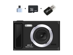 Câmara Digital Tela Ips Hd De 2,4 Polegadas, Zoom De 8x (preto - Cartão De 32 Gb) Cuich