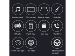 Rádio Do Carro Com Tela Touch 7 Polegadas Reprodutor Mp5 Bluetooth Câmera De Ré Navegação Fm