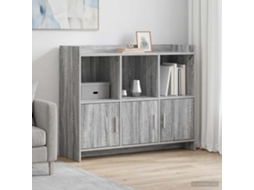 Vidaxl Buffet Sonoma Cinzento 98,5 X 33 X 80 Cm Derivados De Madeira