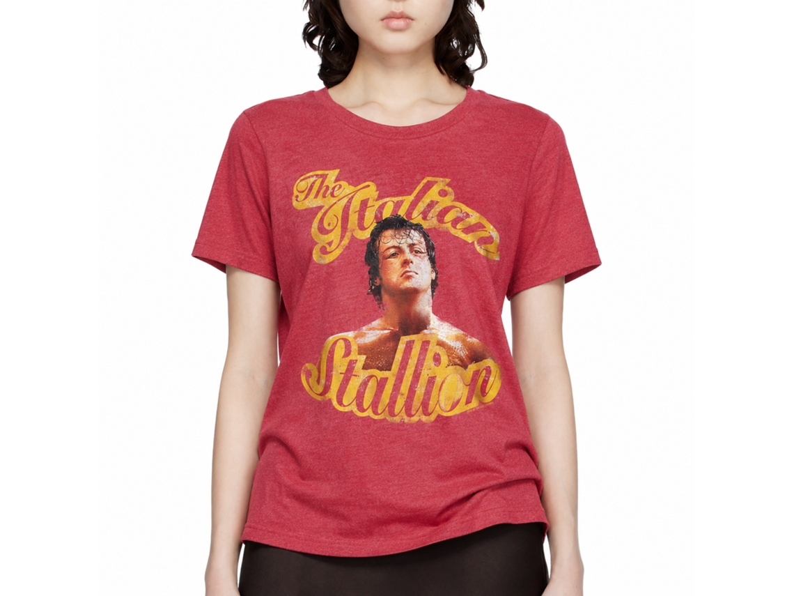 Rockinstone Rocky Movie Beaten Heather Red Adult T-shirt Size:xl