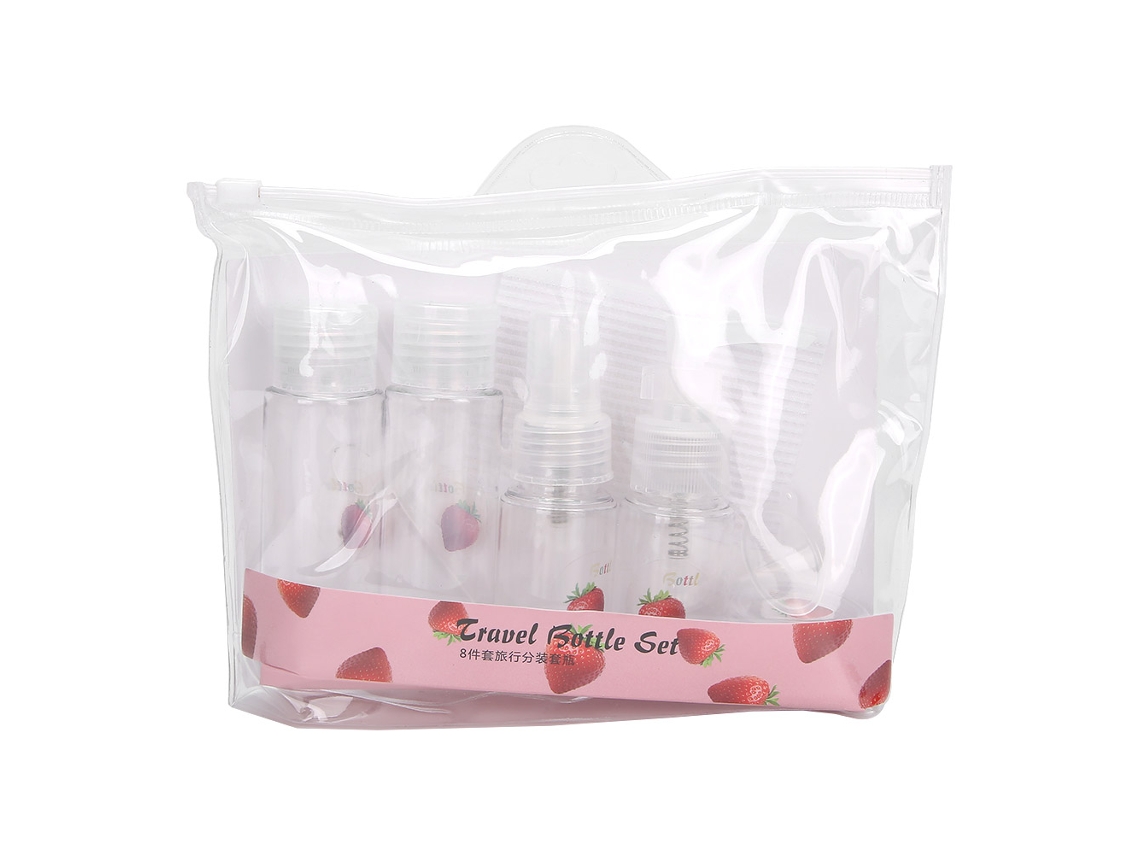 Conjunto Garrafas Cosméticas Viagem Transportar Armazenar Líquidos