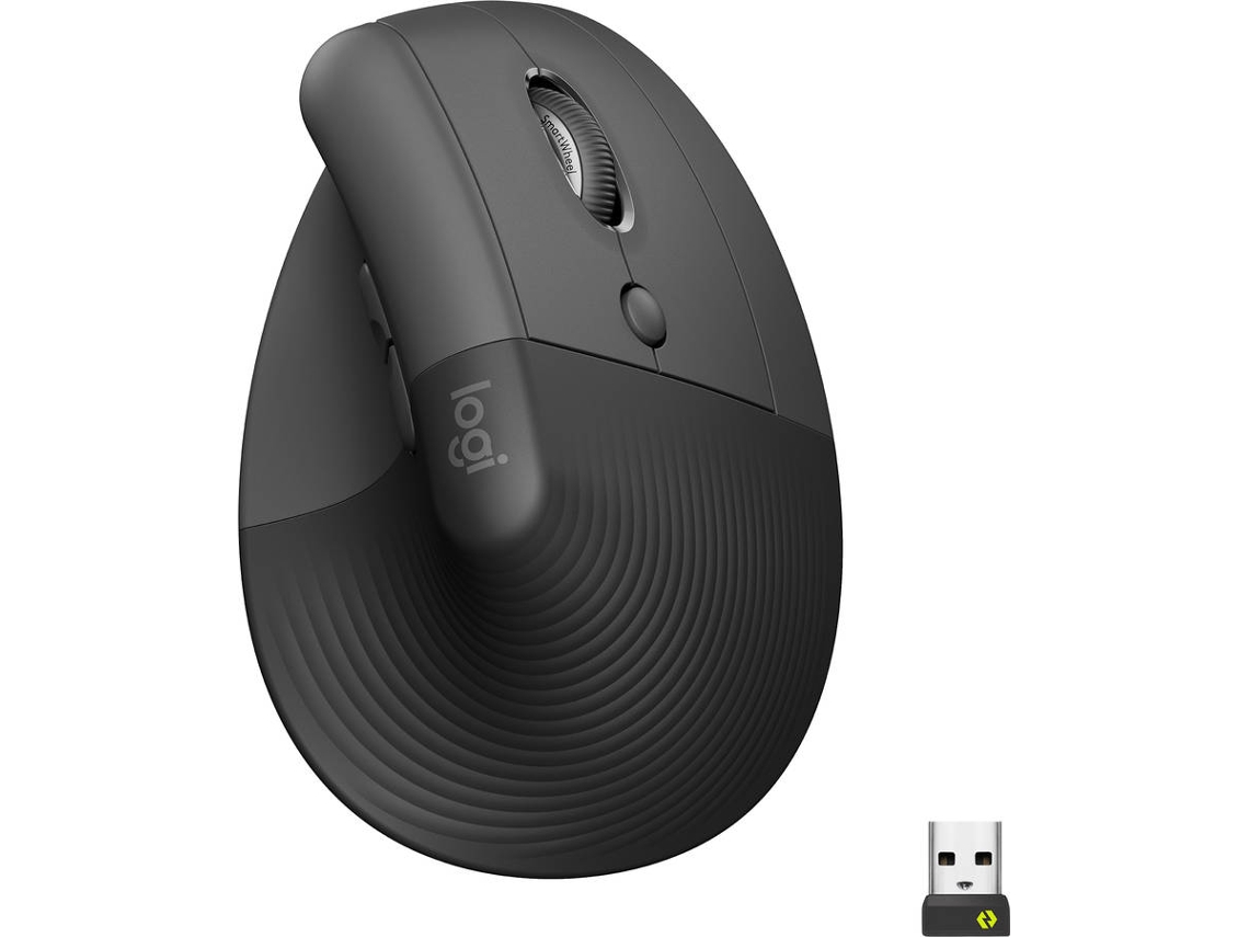 Rato LOGITECH Lift Graphite (Wireless - 4000 dpi - Preto)