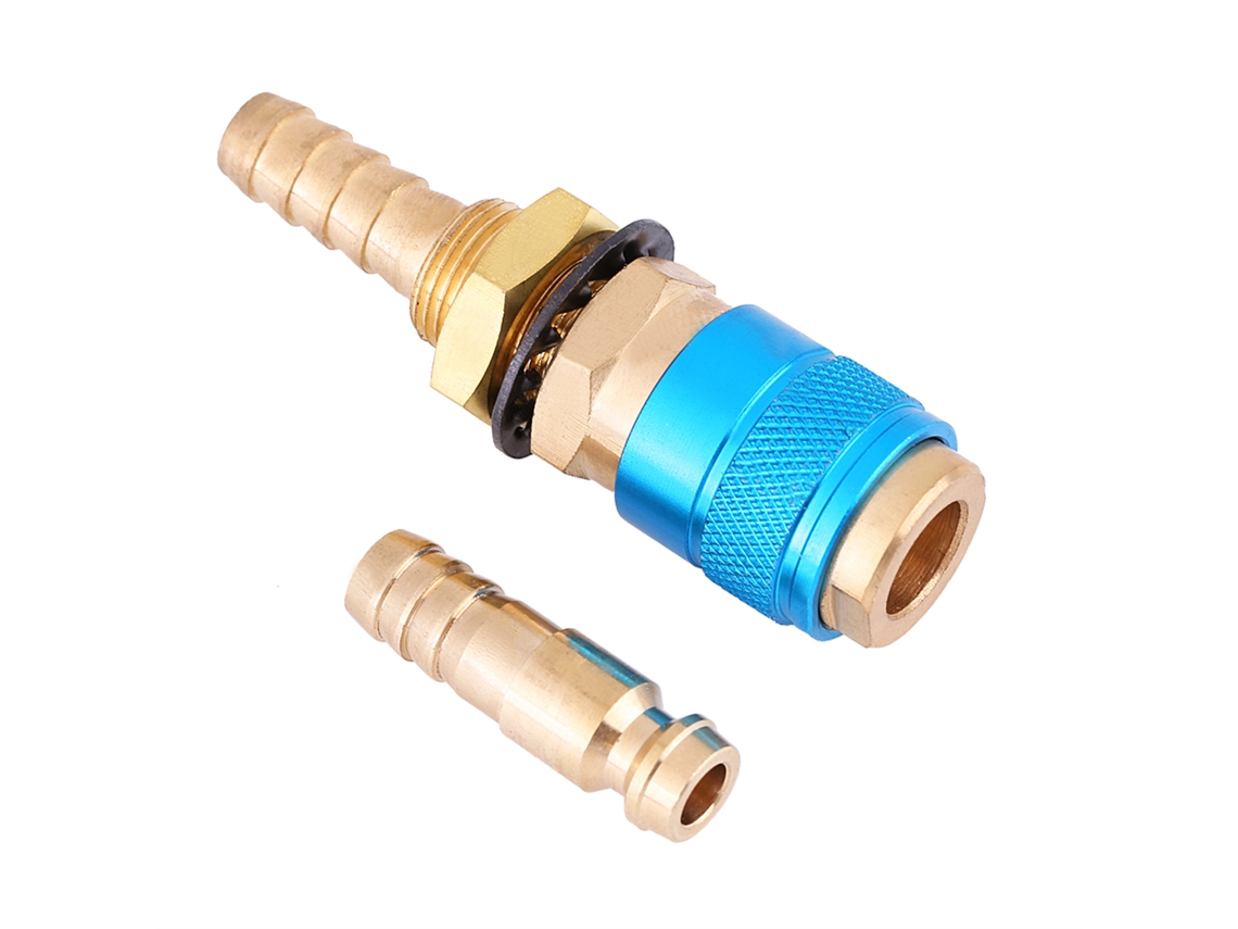 Conector Rápido De Mangueira Para Água E Gás Laxiscreed, Compatível Com Tochas Mig/tig, Acabamento Azul