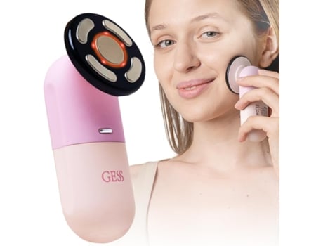 GESS Dispositivo de lifting facial com aquecedor, 3 modos recarregável anti-envelhecimento