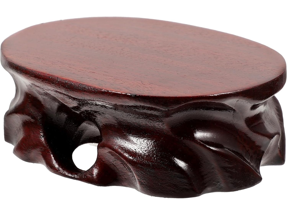 Base De Madeira Fomiyes Para Vasos E Artesanato, Suporte Robusto, Design Rústico E Função Antiqueda, Ideal Para